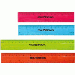#Lineāls CoolForSchool 15 cm, neona asorti