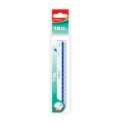 Lineāls Keyroad 15cm, caurspīdīgs, iepakojumā
