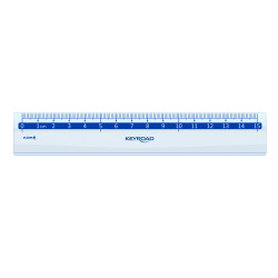 Lineāls Keyroad 15cm, caurspīdīgs, iepakojumā