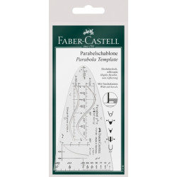 Lineāls Faber-Castell parabolām, plastmasas, caurspīdīgs