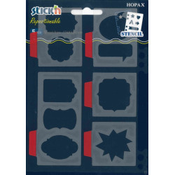 *Trafareti teksta lodziņi StickN,176x124mm, 5gab/iep