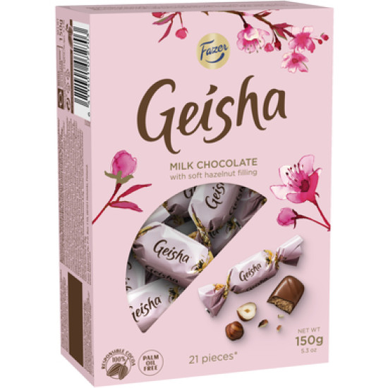 Молочный шоколад Fazer Geisha с мягкой фундуковой начинкой