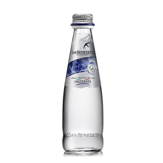 Minerālūdens San Benedetto 250ml, gāzēts,  stikla pudelē